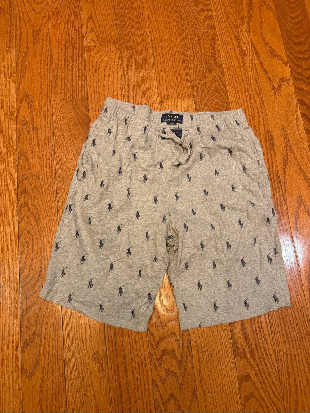 Polo Ralph Lauren Gray Logo Knit Lounge Shorts size small